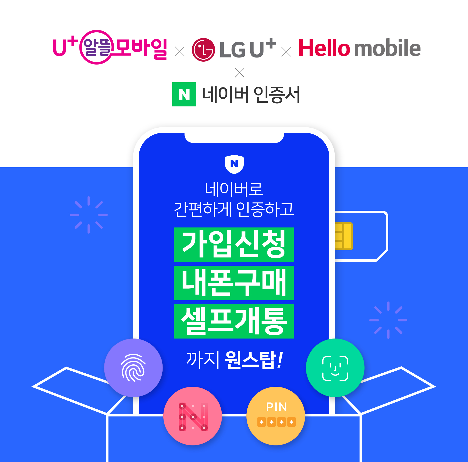 ‘네이버 인증서’로 U+알뜰모바일, 헬로모바일 휴대전화 개통, 번호이동도 쉽고 안전하게