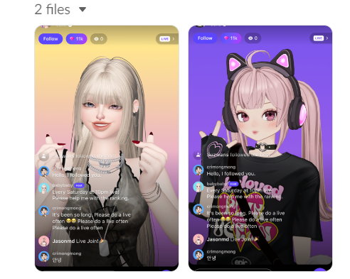 제페토, 2D 애니메이션 스타일 아바타 선보인다…2조 8천억 원 버추얼 유튜버 시장 겨냥